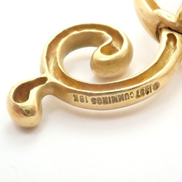 Rare! Authentic Vintage Angela Cummings 18k Yellow Gold Curl Earrings - Picture 2 of 10